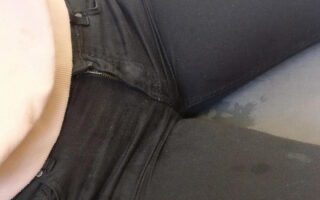 girl in tight black jeans